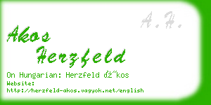 akos herzfeld business card